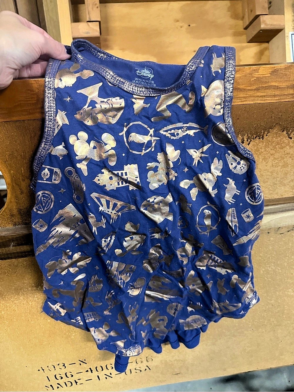 Disney Kids Tank Top Blue Girls Size 7/8